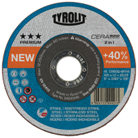 Meule &agrave; tronçonner Cerabond, 5" x 0,045", Arbre de 7/8", Type 1, C&eacute;ramique, 12250 Tr/min Toolneeds Inc.