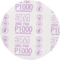 Disque de finition en pellicule Hookit, dia 6", Grain P1000, Oxyde d'aluminium, Ruban Toolneeds Inc.