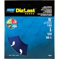 Dialast RightCut Cut-Off Wheel, 5" x 0.05", 7/8" Arbor, Type 01/41, Diamond, 12225 RPM Toolneeds Inc.