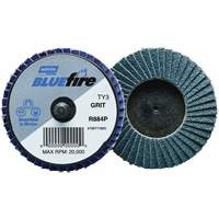 BlueFire&reg; R884P Plastic Flat Mini Flap Disc, 2" x Type 27, P80 Grit, Zirconia Alumina Toolneeds Inc.