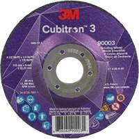 Cubitron 3 meule a moyeu d&eacute;port&eacute;, 4-1/2" x 1/4", Arbre 7/8", C&eacute;ramique, Type T27 Toolneeds Inc.