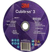 Meule &agrave; tronçonner Cubitron 3, 7" x 0,09", Arbre de 7/8", Type T27, C&eacute;ramique, 8500 Tr/min Toolneeds Inc.