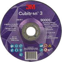 Meule a moyeu d&eacute;port&eacute; Cubitron 3, 6" x 1/4", Arbre 7/8", C&eacute;ramique, Type T27 Toolneeds Inc.