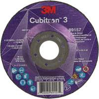 Cubitron 3 Cut and Grind Wheel, 4-1/2" x 1/8", 7/8" Arbor, Type 27, 36 Grit, Ceramic Toolneeds Inc.