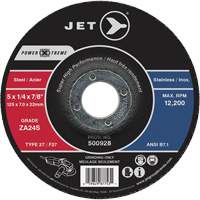 Power-Xtreme ZA24S Grinding Wheel, 4-1/2" x 1/4", 7/8" Arbor, Type 27 Toolneeds Inc.