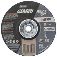 Meule &agrave; tronçonner pour coupe &agrave; angle droit RightCut Gemini, 6" x 0,045", Arbre de 5/8"-11, Type 27/42, Oxyde d'aluminium, 10185 Tr/min Toolneeds Inc.