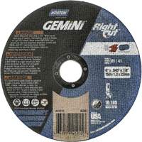Meule &agrave; tronçonner pour coupe &agrave; angle droit RightCut Gemini, 6" x 0,045", Arbre de 7/8", Type 01/41, Oxyde d'aluminium, 10185 Tr/min Toolneeds Inc.