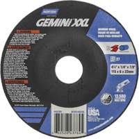 Gemini XXL Grinding Wheel, 4-1/2" x 1/4", 7/8" Arbor, Aluminum Oxide, Type 27 Toolneeds Inc.