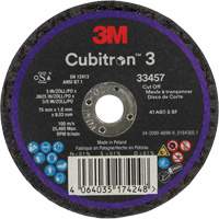 Cubitron 3 Cut-Off Wheel, 3" x 0.063", 3/8" Arbor, Ceramic Toolneeds Inc.