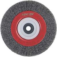 Crimped Bench Wheel, 6" Dia., 0.014" Fill, 1/2"-2 Arbor Toolneeds Inc.