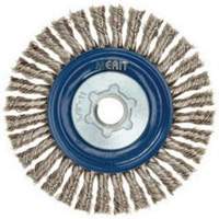 Stringer Bead Knot Wire Brush For Angle Grinders, 5" Dia., 0.02" Fill, 5/8"-11 Arbor, Stainless Steel Toolneeds Inc.
