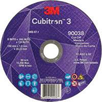 Cubitron 60+ Grit 3 Cut-Off Wheel, 6" x 0.045", 7/8" Arbor, Type T1, Ceramic, 10200 RPM Toolneeds Inc.