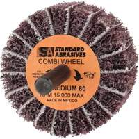 Roue Combi Buff and Blend 898001 Standard Abrasives, 2" dia. x 1" la, Arbre 1/4", Oxyde d'aluminium Toolneeds Inc.