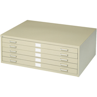 Steel Plan Files, 5 Drawers, 53-3/8" W x 41-3/8" D x 16-1/2" H Toolneeds Inc.
