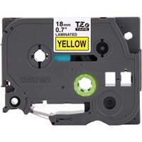 Tape Cartridge for P-touch&reg; Labeling System, 18 mm x 8 m, Black on Yellow Toolneeds Inc.
