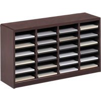 E-Z Stor&reg; Literature Organizer, Stationary, 24 Slots, Wood, 40" W x 11-3/4" D x 23" H Toolneeds Inc.