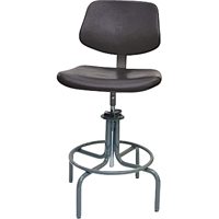 Tabouret rectangulaire avec dos de s&eacute;rie 600, Mobile, Ajustable Hauteur, Capacit&eacute; 250 lb Toolneeds Inc.