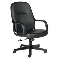Fauteuil de bureau, Cuir, Noir Toolneeds Inc.
