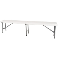 Folding Bench, Polyethylene, 72" L x 12" W x 17" H Toolneeds Inc.