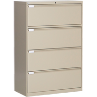 Classeur lat&eacute;ral, Acier, 4 tiroirs, 36" la x 18" p x 53-3/8" h, Beige Toolneeds Inc.