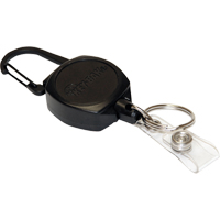Self Retracting ID Badge and Key Reel, Zinc Alloy Metal, 24" Cable, Carabiner Attachment Toolneeds Inc.