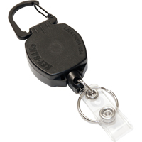 Self Retracting ID Badge and Key Reel, Zinc Alloy Metal, 24" Cable, Carabiner Attachment Toolneeds Inc.