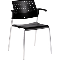 Stacking Chairs, Plastic, 33" High, 300 lbs. Capacity, Black Toolneeds Inc.