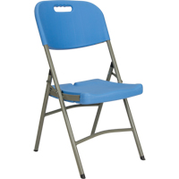 Folding Chair, Polyethylene, Blue, 350 lbs. Weight Capacity Toolneeds Inc.