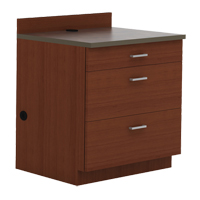 Modular Base Cabinet, 3 Drawers, 36" W x 25" D x 39" H, Mahogany Toolneeds Inc.