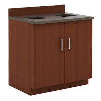 Modular Base Cabinet, Melamine, 39" H x 36" W x 25" D, Mahogany Toolneeds Inc.