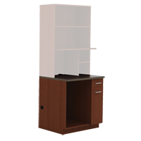Modular Cabinet, Melamine, 39" H x 36" W x 25" D, Mahogany Toolneeds Inc.