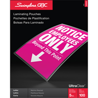 Swingline UltraClear Laminating Letter Pouches Toolneeds Inc.