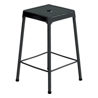 Counter Stool, Stationary, Fixed, 25", Steel Seat, Black Toolneeds Inc.
