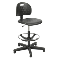 Soft Tough Stool, Stationary, Adjustable, 29" - 49", Polyurethane Seat, Black Toolneeds Inc.