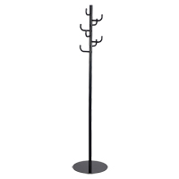 Coat Rack, 68" H, Black, 8 Hook(s) Toolneeds Inc.