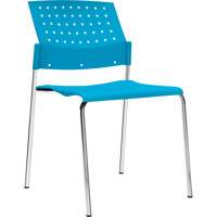 Armless Stacking Chairs, Plastic, 33" High, 300 lbs. Capacity, Blue Toolneeds Inc.