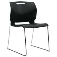 Chair, Plastic, 32-1/2" High, 300 lbs. Capacity, Black Toolneeds Inc.