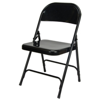 Folding Chair, Steel, Black, 300 lbs. Weight Capacity Toolneeds Inc.