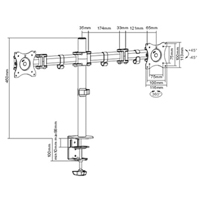 Bras double pour moniteur ActivErgo Toolneeds Inc.