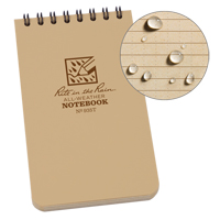 Pocket Top-Spiral Notebook, Soft Cover, Tan, 100 Pages, 3" W x 5" L Toolneeds Inc.