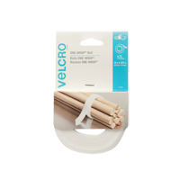 One-Wrap&reg; Fastener Tape, Hook & Loop, 12' x 3/4", Self-Grip, White Toolneeds Inc.