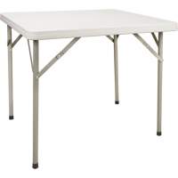 Folding Table, Square, 34" L x 34" W, Polyethylene, White Toolneeds Inc.