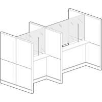 Clamp Mount Sneeze Guard, 36" W x 36" H Toolneeds Inc.