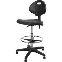 Heavy-Duty Ergonomic Stool, Stationary, Adjustable, 39” - 48”, Polyurethane Seat, Black Toolneeds Inc.