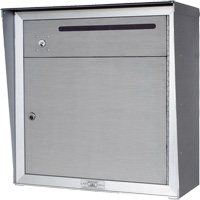 Collection Box, Wall -Mounted, 12-3/4" x 16-3/8", 2 Doors, Aluminum Toolneeds Inc.