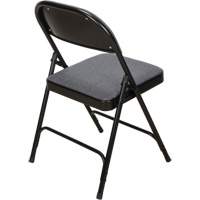 Deluxe Fabric Padded Folding Chair, Steel, Grey, 300 lbs. Weight Capacity Toolneeds Inc.