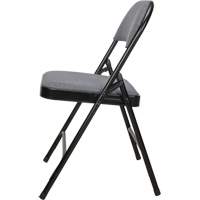 Deluxe Fabric Padded Folding Chair, Steel, Grey, 300 lbs. Weight Capacity Toolneeds Inc.