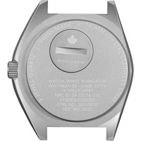 Steel Navigator Watch on 3-Piece Rubber Strap Kit, Digital, Battery Operated, 41 mm, Black Toolneeds Inc.