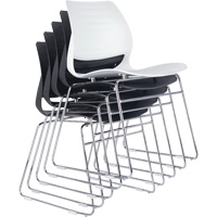 Stacking Chairs, Polypropylene, 32" High, 250 lbs. Capacity, Black Toolneeds Inc.