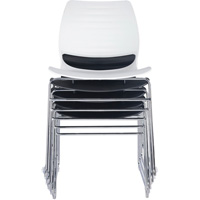 Stacking Chairs, Polypropylene, 32" High, 250 lbs. Capacity, Black Toolneeds Inc.